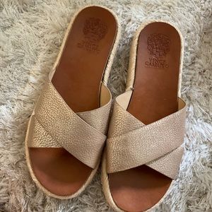 Gold Vince Camuto slides
